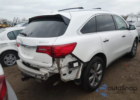 2016 Acura Mdx Advance Entertainment Packages/Advance Package z USA, uszkodzony, nr VIN 5FRYD4H98GB001473